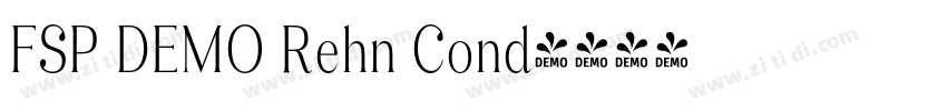 FSP DEMO Rehn Cond字体转换 FSP DEMO Rehn Cond字体转换